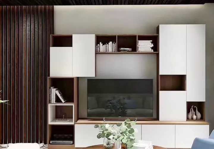 邻居家新装的电视墙简约又好看，后悔自己装复杂了！